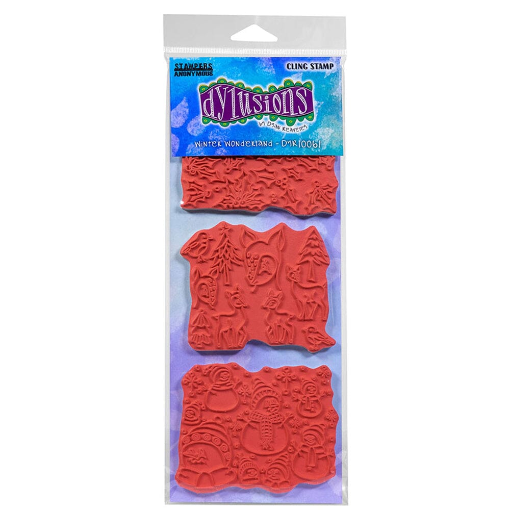 Dylusions Stampers Anonymous Cling Mount Stamp Winter Wonderland Stamps Dylusions 