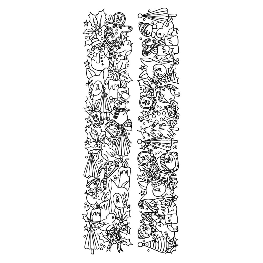 Dylusions Stampers Anonymous Cling Mount Stamp Winter Garlands Stamps Dylusions 