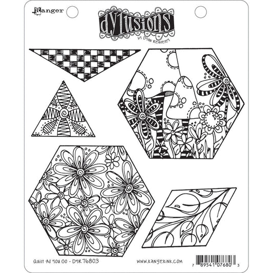 Dylusions Cling Mount Stamps Quilt As You Go Stamps Dylusions 