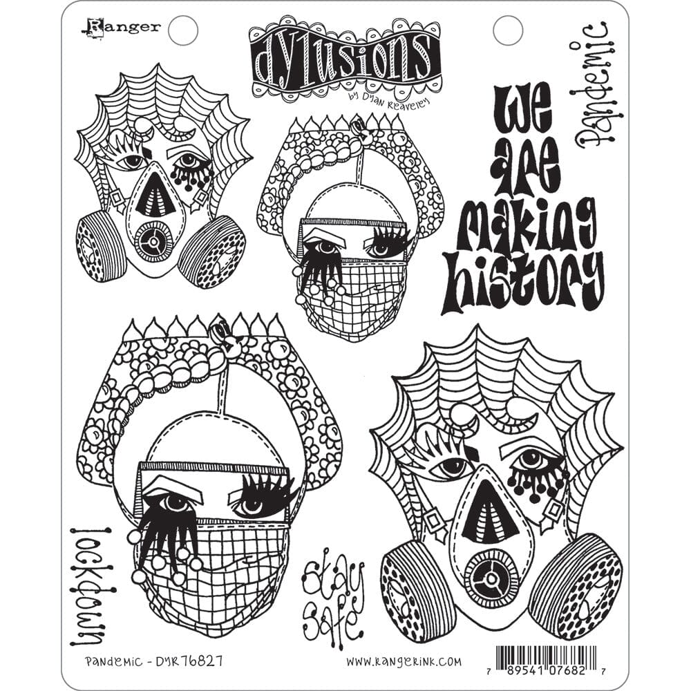 Dylusions Cling Mount Stamps Pandemic Stamps Dylusions 