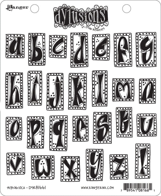Dylusions Cling Mount Stamps Alphablock Stamps Dylusions 