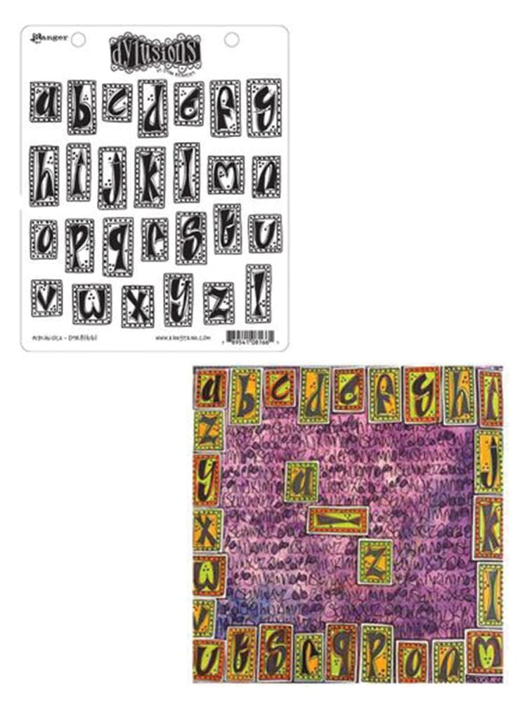 Dylusions Cling Mount Stamps Alphablock Stamps Dylusions 