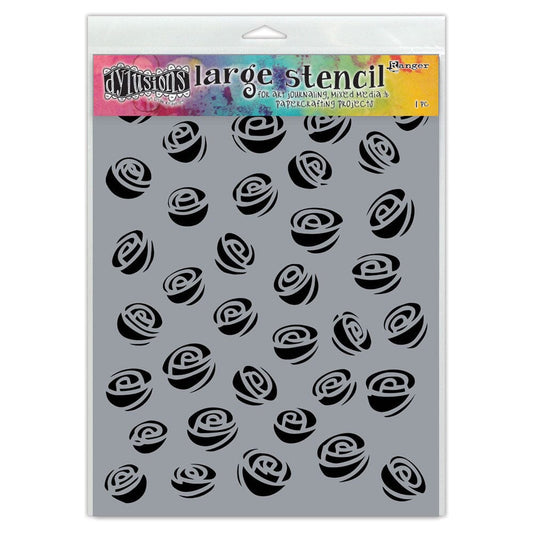 Dylusions Stencil Garden of Roses Stencil Dylusions Large 