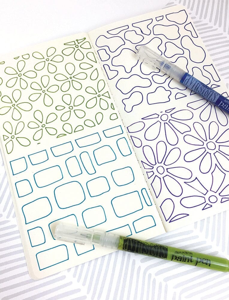 Dylusions Dyalog Stencil - Doodle It