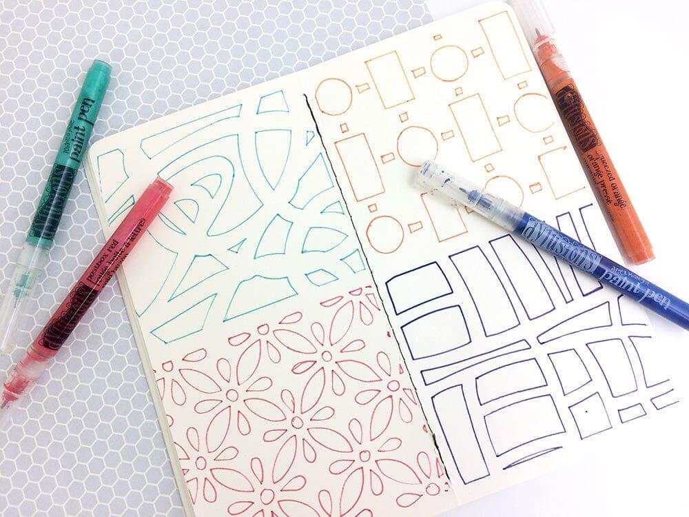 Dylusions Dyalog Stencil - Doodle It Too Stencil Dylusions 