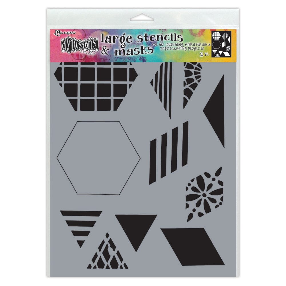 Dylusions Stencil 2 Inch Quilt Stencil Dylusions 