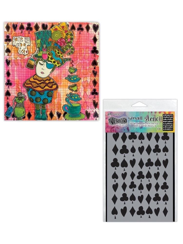 Dylusions Stencil Suits You Sir Stencil Dylusions 