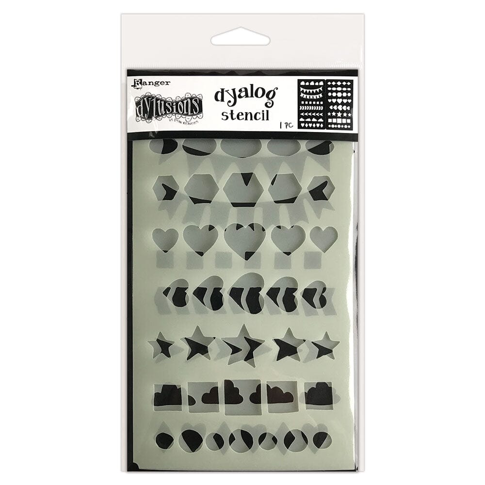 Dylusions Dyalog Stencil - Border It Again Stencil Dylusions 