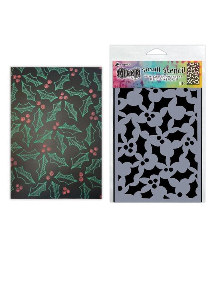 Dylusions Stencil Jolly Holly Stencil Dylusions 