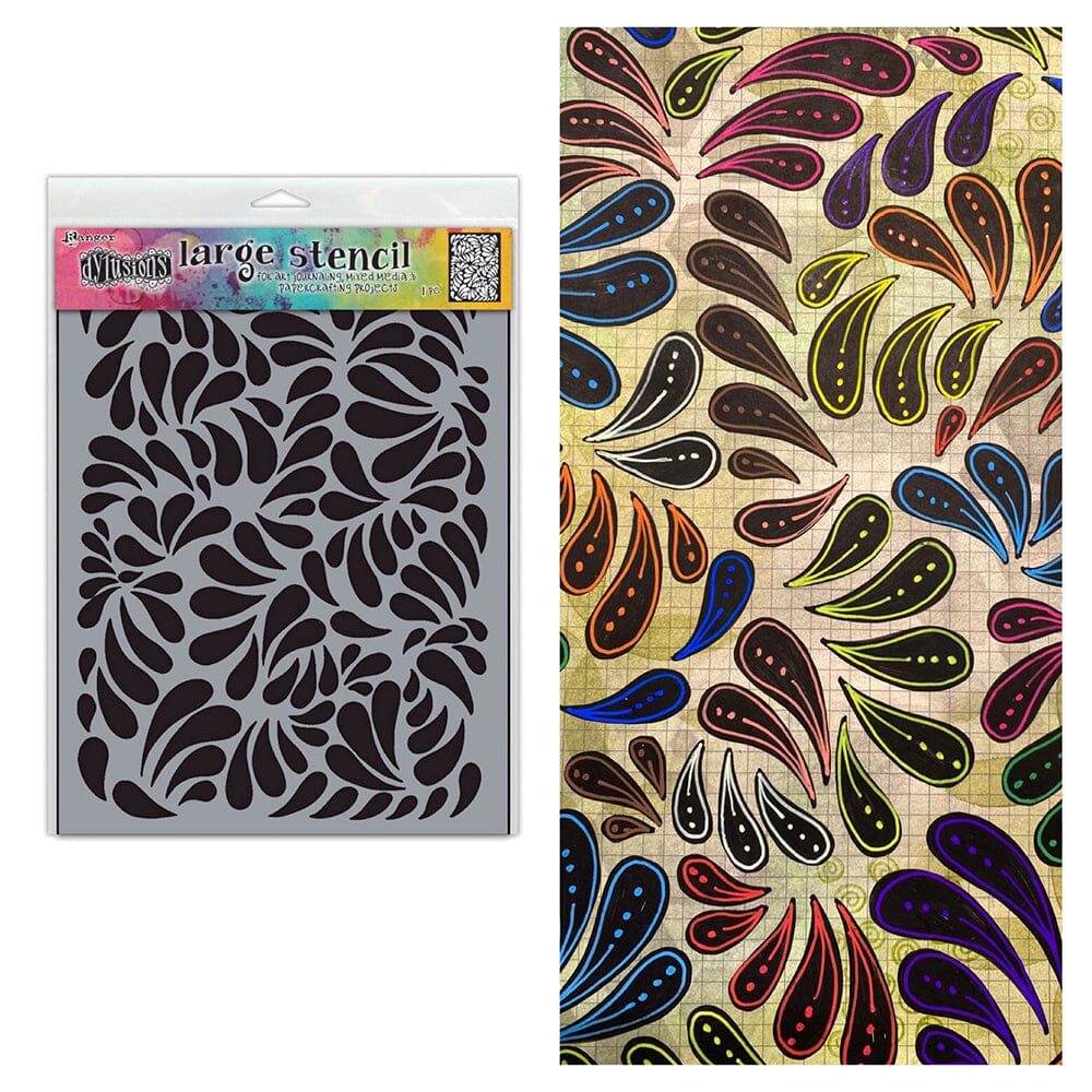 Dylusions Stencil Large Brush Strokes Stencil Dylusions 