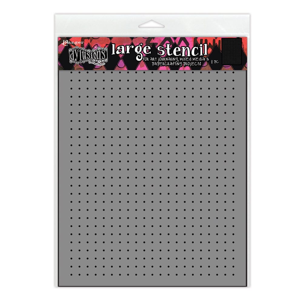 Dylusions Stencil Large Double Dot Grid Stencil Dylusions 