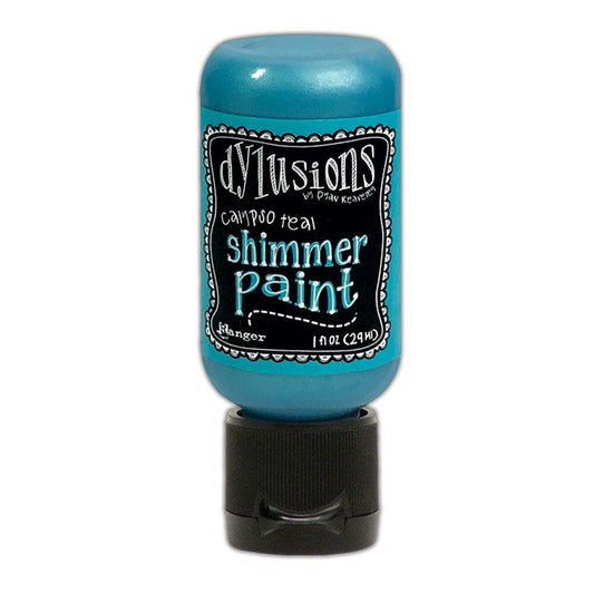 Dylusions Shimmer Paint Calypso Teal, 1oz Paint Dylusions 