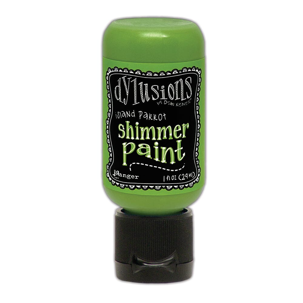 Dylusions Shimmer Paint Island Parrot, 1oz Paint Dylusions 