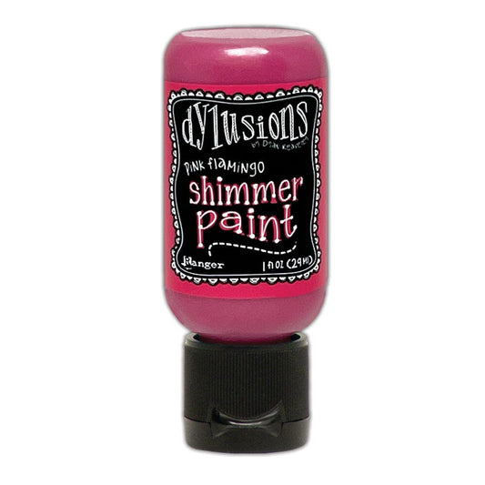 Dylusions Shimmer Paint Pink Flamingo, 1oz Paint Dylusions 