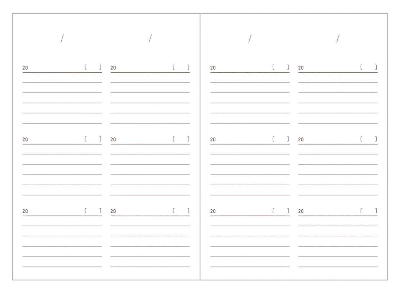Daigo Date Free Easy 3 Year Journal B6 - Grey Surfaces Daigo 
