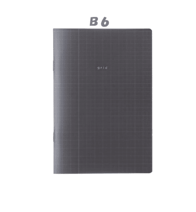 Daigo Isshoni Grid Notebook - Black Surfaces Daigo B6 
