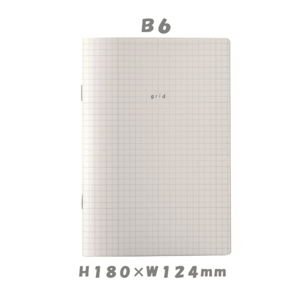 Daigo Isshoni Grid Notebook - White Surfaces Daigo B6 