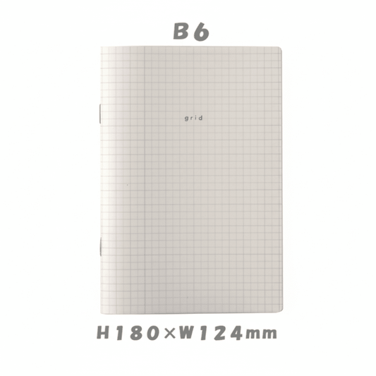Daigo Isshoni Grid Notebook - White Surfaces Daigo B6 