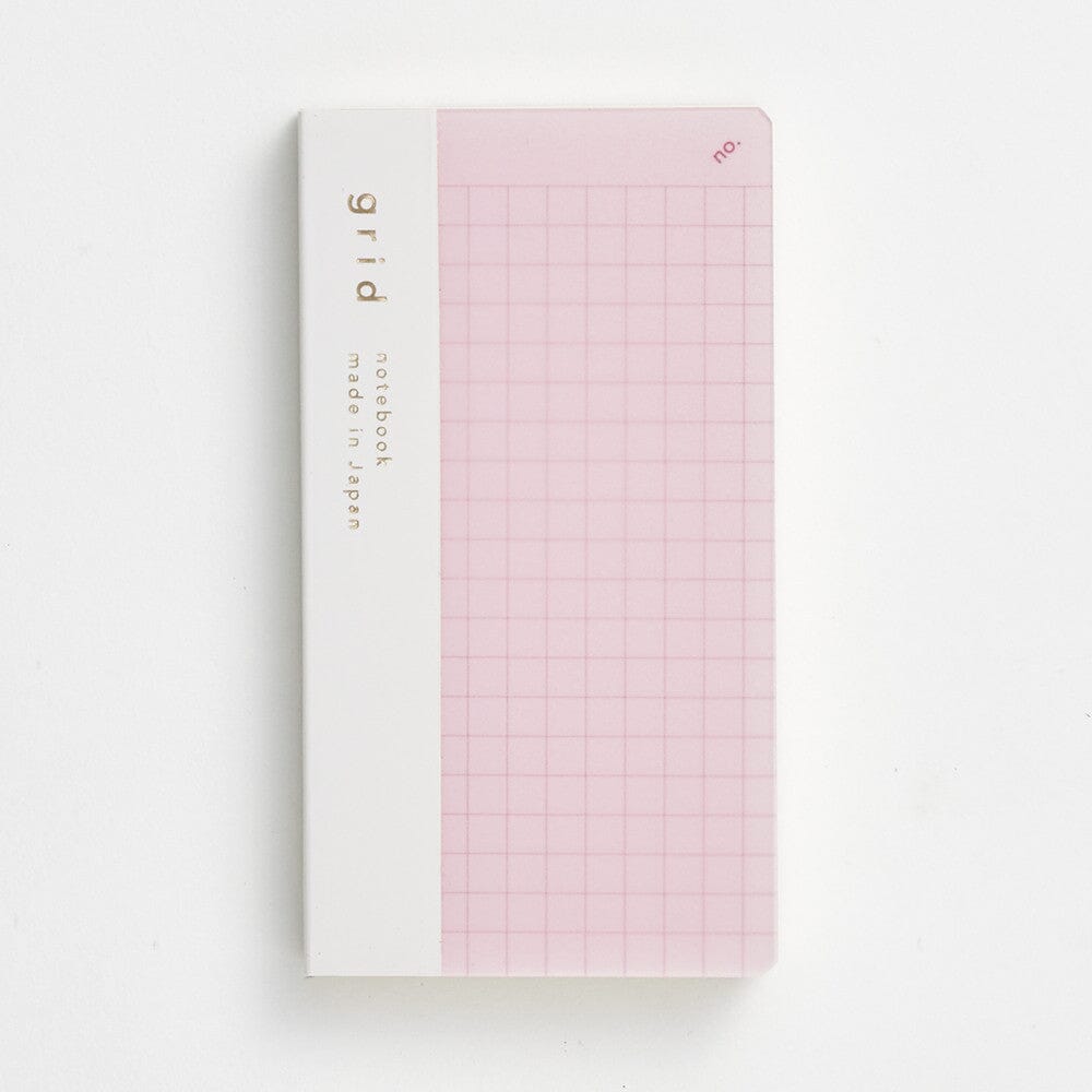 Daigo Isshoni Mini Grid Notebook - Pink Surfaces Daigo 