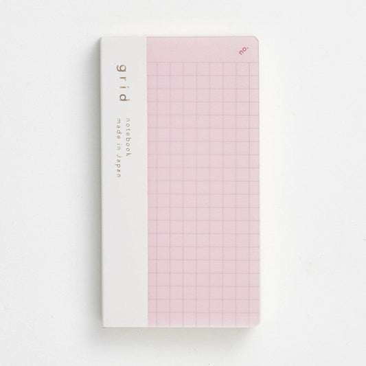 Daigo Isshoni Mini Grid Notebook - Pink Surfaces Daigo 