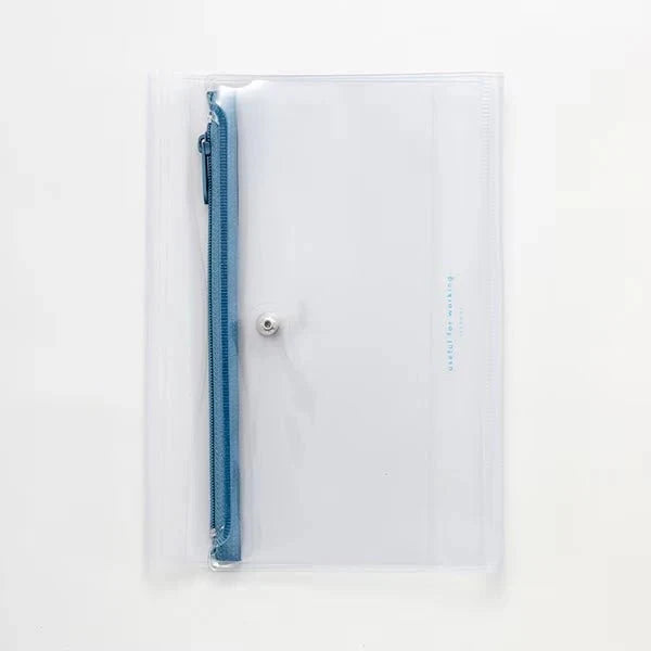 Daigo Isshoni Pen Case Notebook Cover Tools & Accessories Daigo B6 Clear Blue 