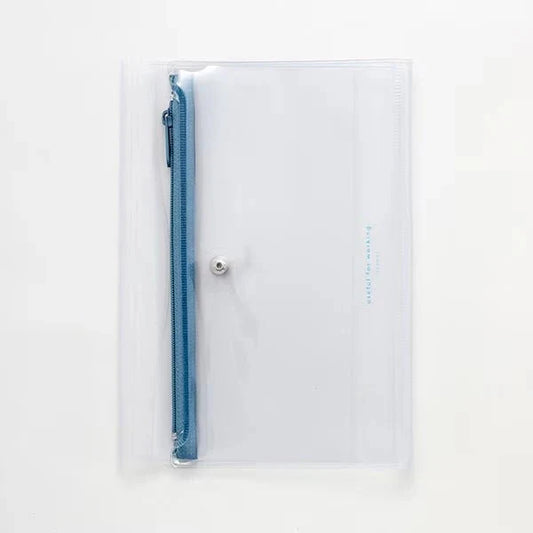 Daigo Isshoni Pen Case Notebook Cover Tools & Accessories Daigo B6 Clear Blue 