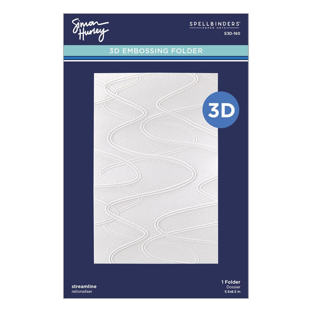 Simon Hurley Spellbinders Streamline 3D Embossing Folder Cutting Dies Simon Hurley 