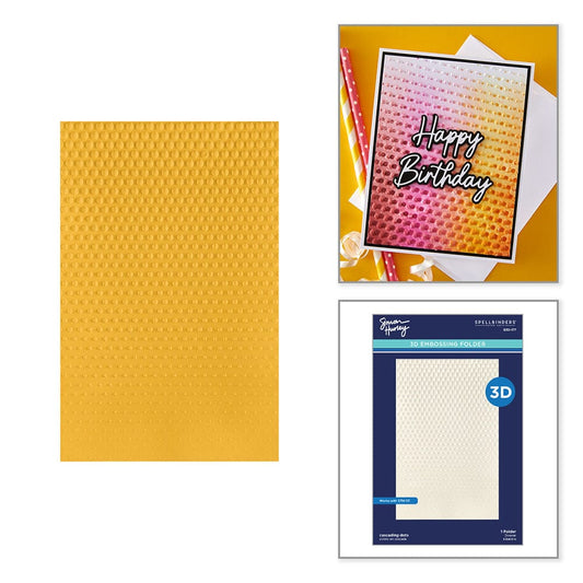 Simon Hurley create. Spellbinders Cascading Dots 3D Embossing Folder Cutting Dies Simon Hurley 