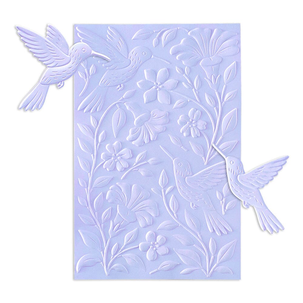 Simon Hurley create. Spellbinders Hummingbird Garden 3D Embossing Folder & Die Set