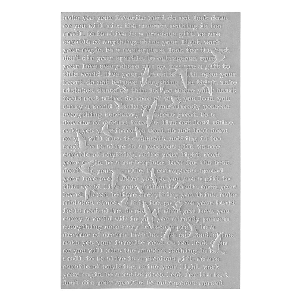 Dina Wakley MEdia Spellbinders Soaring 3D Embossing Folder Dies Dina Wakley Media 