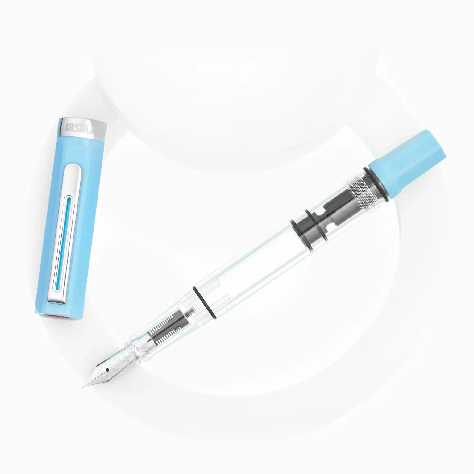 Twsbi Eco Fountain Pen - Sky Blue 1.1 Stub Writing & Coloring Twsbi 