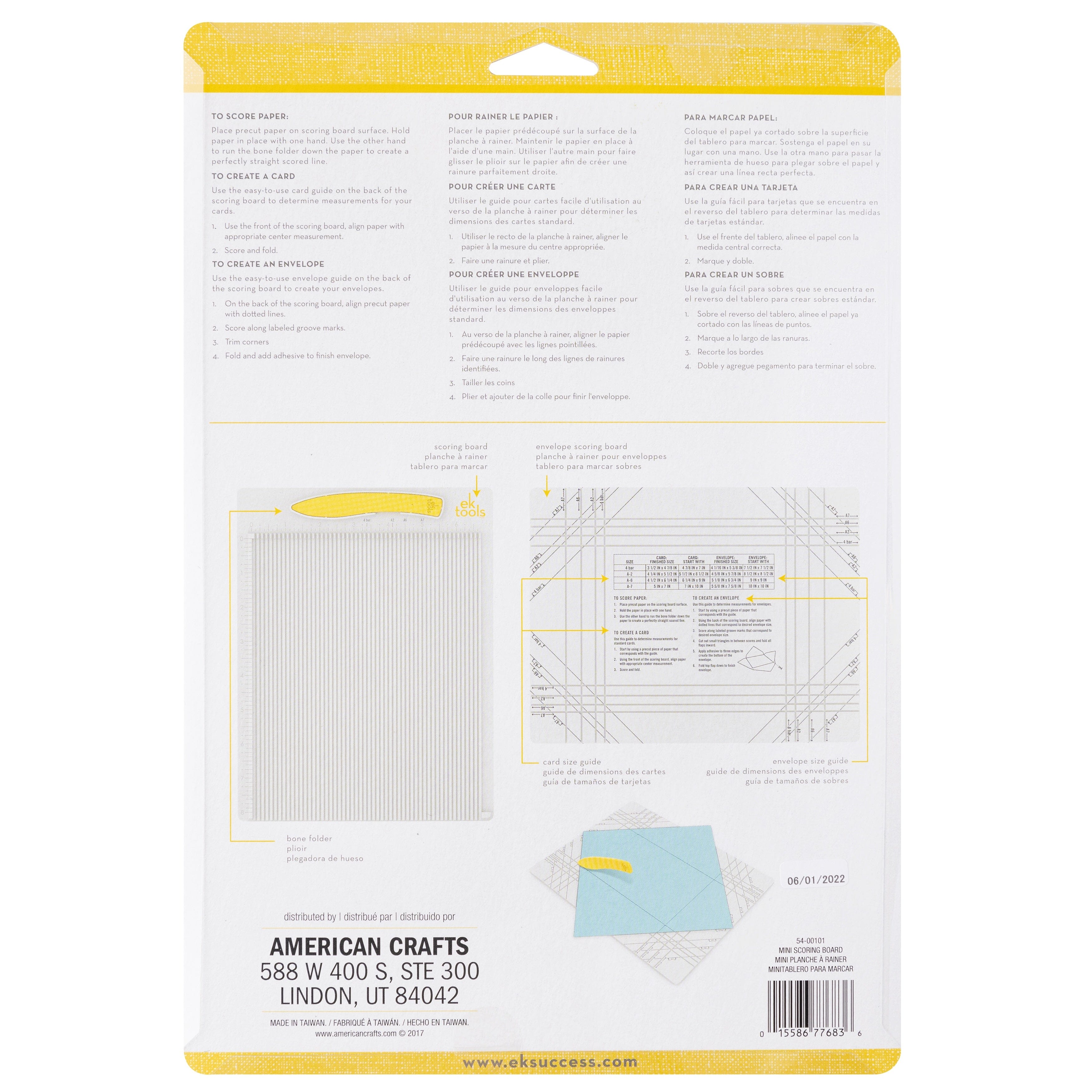EK Tools Mini Scoring Board with Bone Folder Tools & Accessories EK Tools 