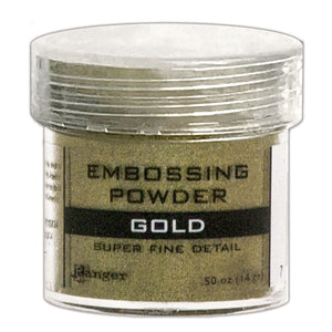 Embossing Powder Super Fine Gold, 1oz Jar Powders Ranger Ink 