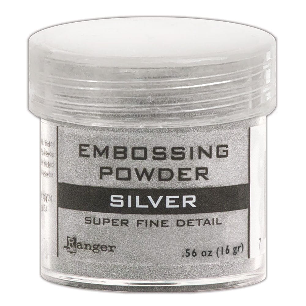 Embossing Powder Super Fine Silver, 1oz Jar Powders Ranger Ink 