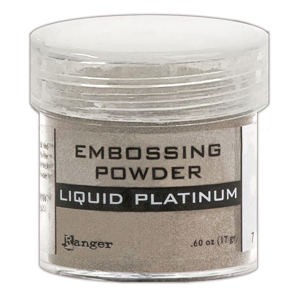 Embossing Powder Liquid Platinum, 1oz Jar Powders Ranger Ink 