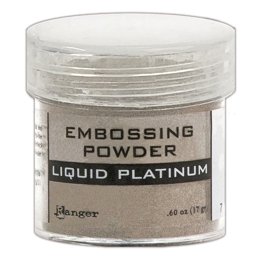 Embossing Powder Liquid Platinum, 1oz Jar Powders Ranger Ink 