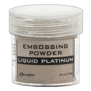Embossing Powder Liquid Platinum, 1oz Jar Powders Ranger Ink 