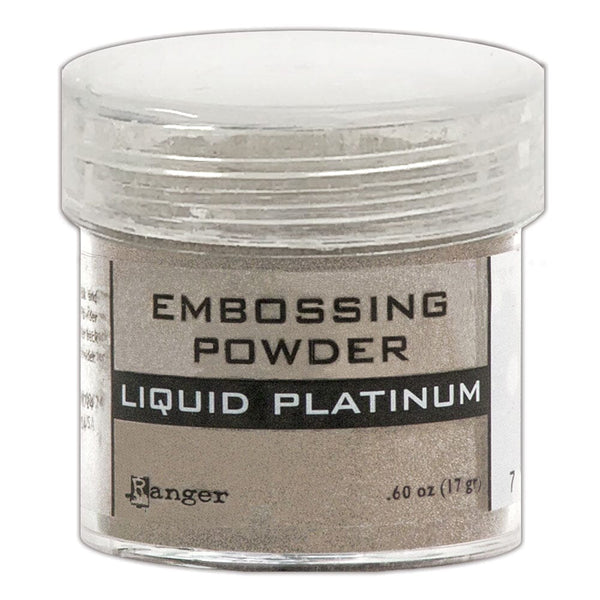 Embossing Powder Liquid Platinum, 1oz Jar Powders Ranger Ink 