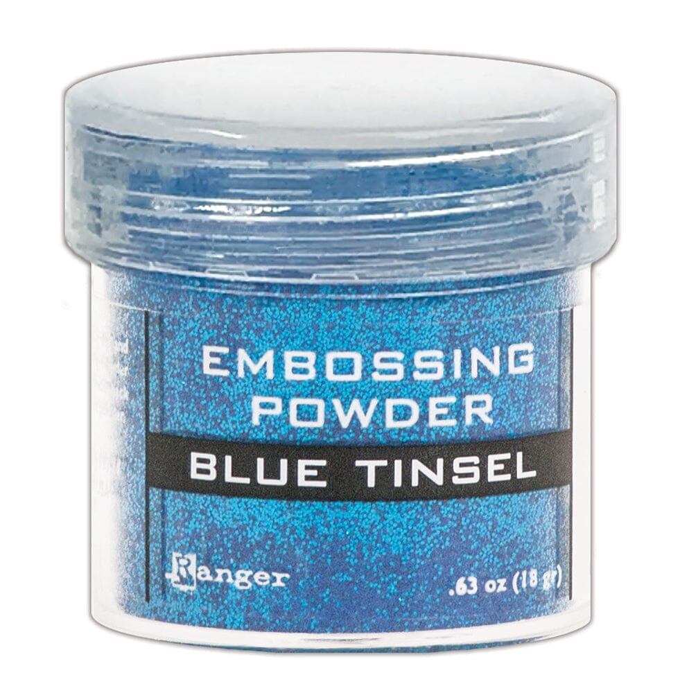 Embossing Powder Blue Tinsel, 1oz Jar Powders Ranger Ink 