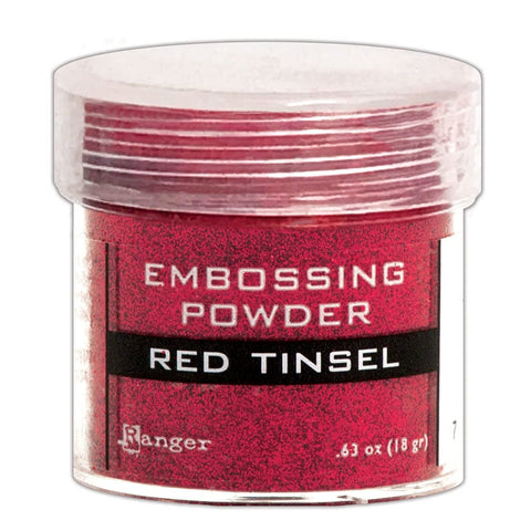 Embossing Powder Red Tinsel, 1oz Jar Powders Ranger Ink 