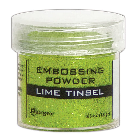Embossing Powder Lime Tinsel, 1oz Jar Powders Ranger Ink 