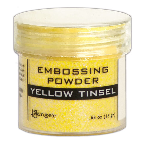 Embossing Powder Yellow Tinsel, 1oz Jar Powders Ranger Ink 