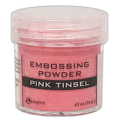 Embossing Powder Pink Tinsel, 1oz Jar Powders Ranger Ink 