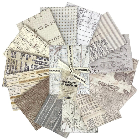 Tim Holtz Eclectic Elements Pre-Cut Fat Quarters FreeSpirit Fabrics, Low Volume Fabric Tim Holtz Other 
