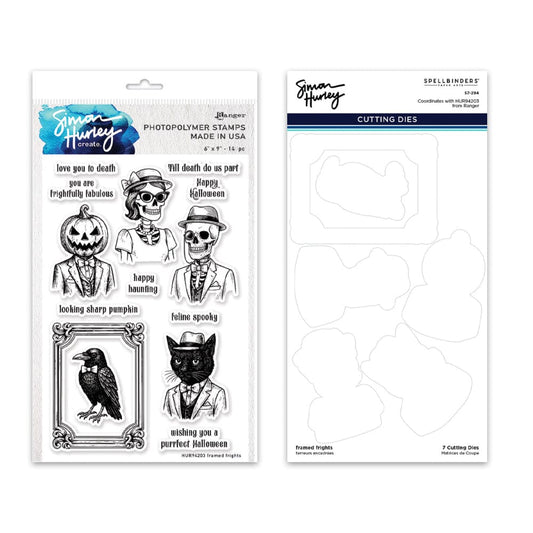 Simon Hurley create. Framed Frights Photopolymer Stamp & Die Bundle Stamps Simon Hurley 