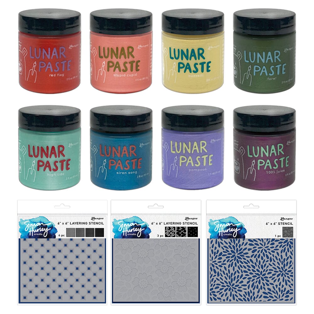 Simon Hurley create. Lunar Pastes & Stencils Bundle Bundles Simon Hurley 