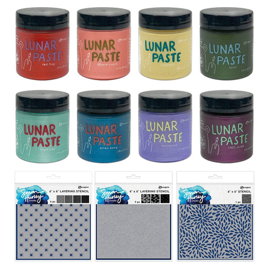 Simon Hurley create. Lunar Pastes & Stencils Bundle Bundles Simon Hurley 