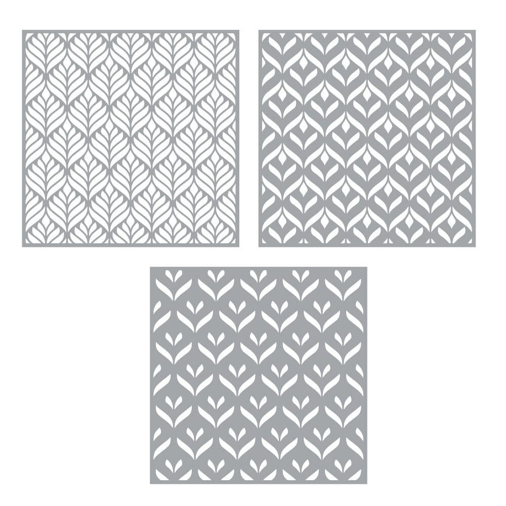 Simon Hurley create. Stencil Geo Leaves, 3pcs Stencil Simon Hurley 