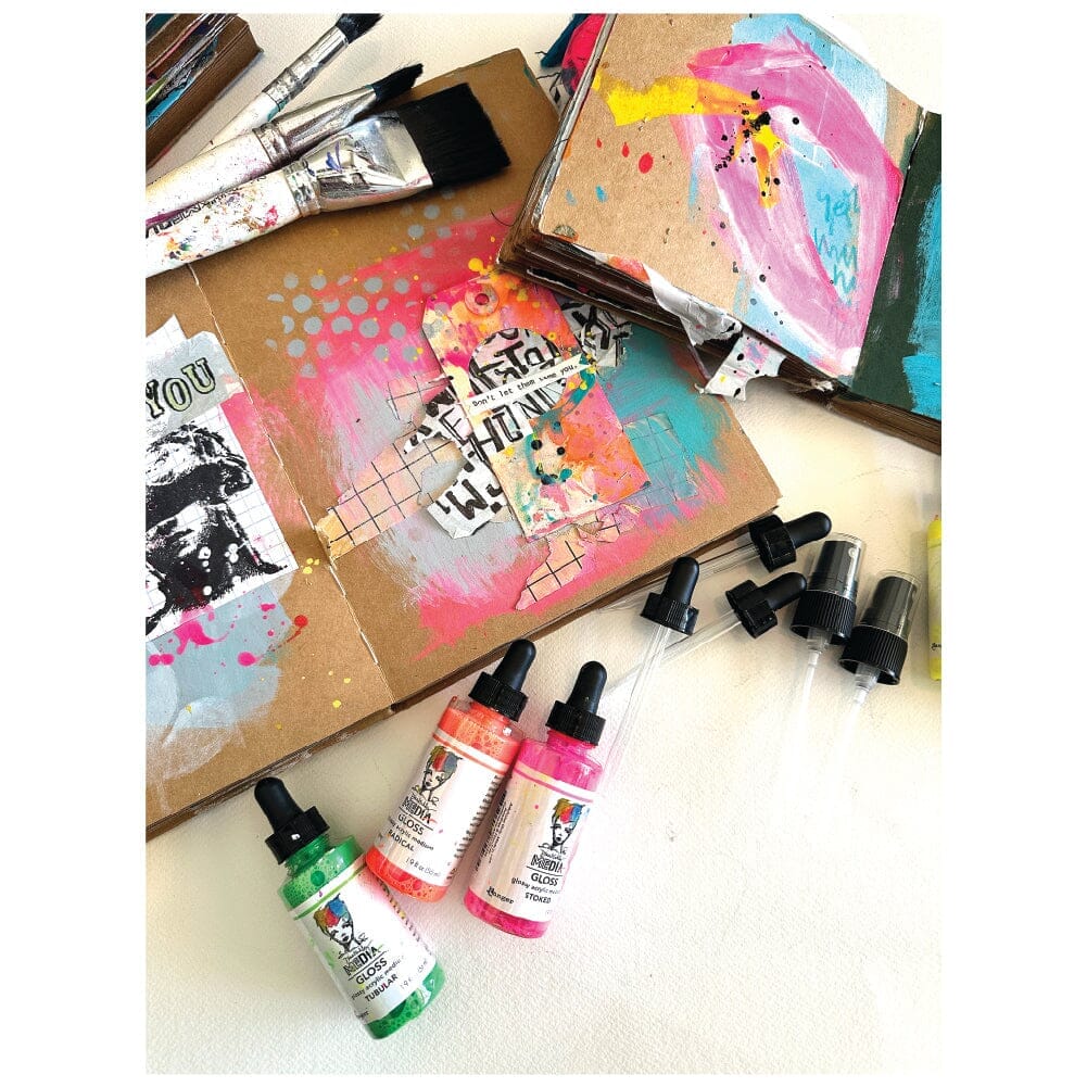 Dina Wakley MEdia Gloss Stoked, 2oz Ink Dina Wakley Media 