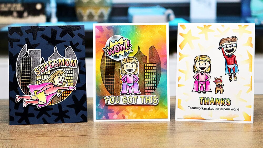 Simon Hurley create. Photopolymer Stamp Supermom! Stamps Simon Hurley 